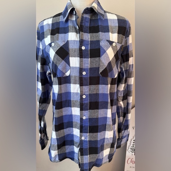 HSU Emerica Plaid Button-Up flannel the SOLE technology. Size M GUC - Picture 1 of 12